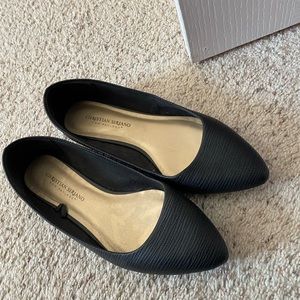 black womens flats
